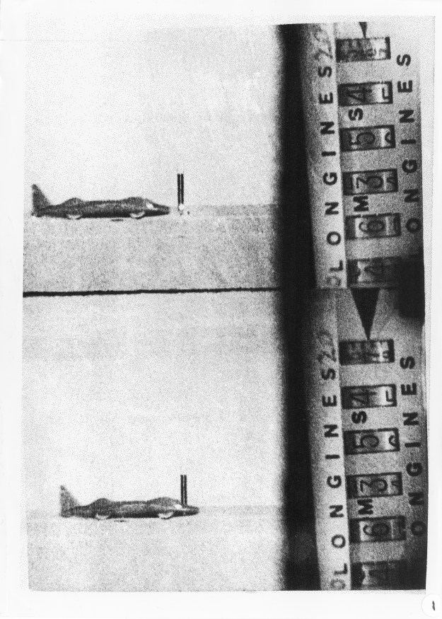 Longines timing photograph. The record at last.