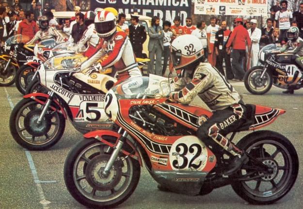 Baker on the grid alongside future factory teammate Johnny Ceccotto.