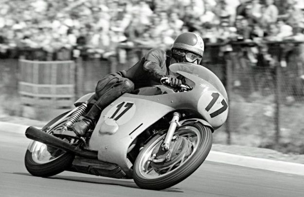 Giacomo Agostini on his way to winning German GP at the Nurburgring.